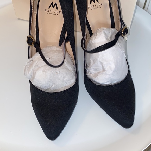 MADISON Black Fabric Mary Jane Pump with Bow Detail - Picture 6 of 6